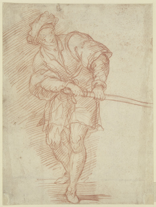 Junger Mann, der das Schwert zieht de Andrea del Sarto