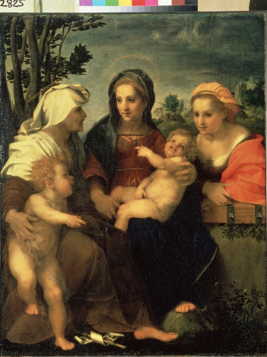 Virgin and Child with Saints Catherine, Elisabeth and John the Baptist de Andrea del Sarto