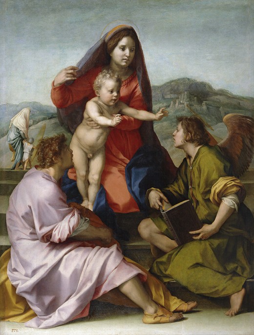 Madonna and Child with Saint Matthew and the Angel de Andrea del Sarto