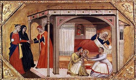 The Birth of the Virgin de Andrea di Cione Orcagna