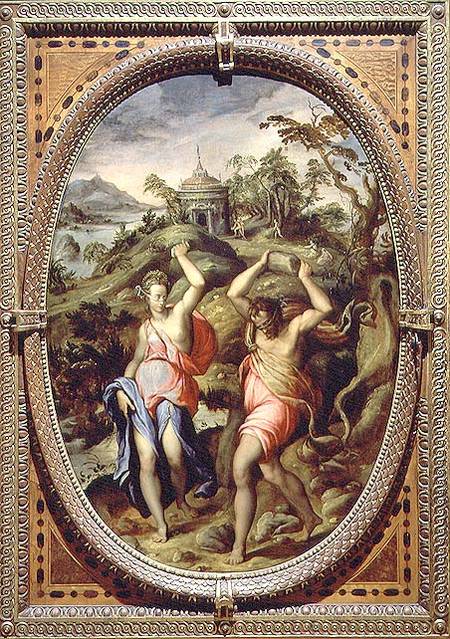 Deucalion and Pyrrha de Andrea di Mariotto del Minga