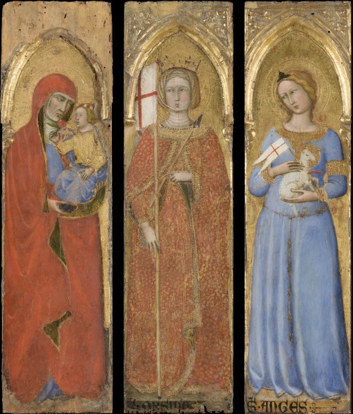Saint Anna and the Infant Mary; Saint Ursula; Saint Agnes de Andrea di Vanni d'Andrea Salvani