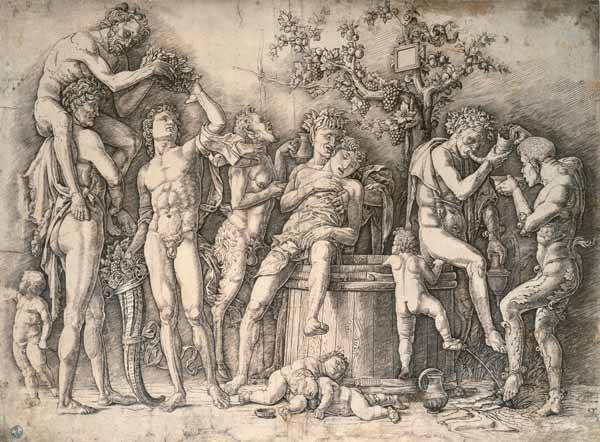 Bacchanalia and wine de Andrea Mantegna