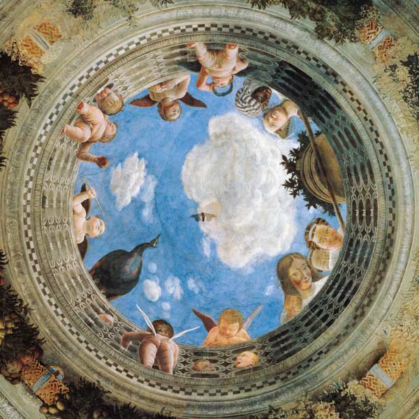 Camera degli Sposi - Ceiling Fresko, Palazzo Ducale, Mantua, Italy de Andrea Mantegna