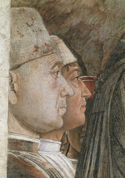 Camera d.Sposi, Detail:Heads de Andrea Mantegna