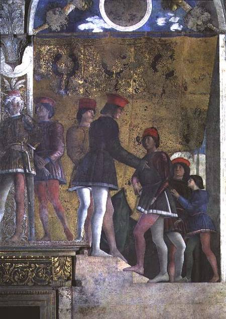 Courtiers from the court of Marchese Ludovico Gonzaga III of Mantua, from the Camera degli Sposi or de Andrea Mantegna