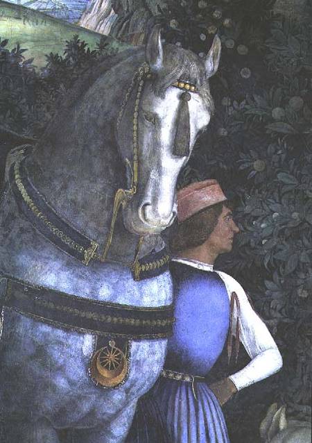 Horse and groom, from the Camera degli Sposi or Camera Picta de Andrea Mantegna