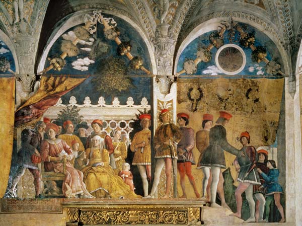 Marchese Ludovico Gonzaga III, his wife Barbara of Brandenburg, their children, courtiers and their de Andrea Mantegna