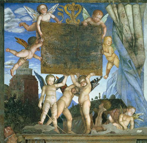Putti Reggitarga - Camera degli Sposi de Andrea Mantegna