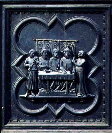 The Dance of Salome, fifteenth panel of the South Doors of the Baptistery of San Giovanni de Andrea Pisano