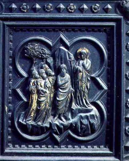 St John the Baptist Announces Christ, eighth panel of the South Doors of the Baptistery of San Giova de Andrea Pisano