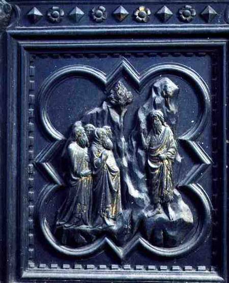 St John the Baptist Preaches to the Pharisees, seventh panel of the South Doors of the Baptistery of de Andrea Pisano
