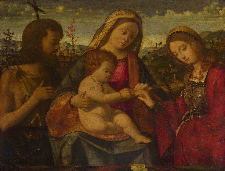 The Virgin and Child with Saints John the Baptist and Catherine de Andrea Previtali