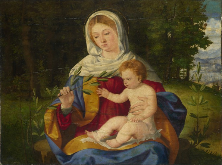 The Virgin and Child with a Shoot of Olive de Andrea Previtali