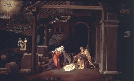 The Nativity and the Annunciation to the Shepherds de Andrea Previtali