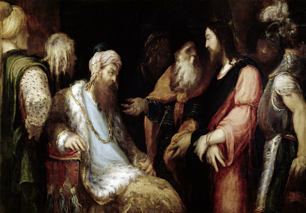 Christ Before Herod de Andrea Schiavone