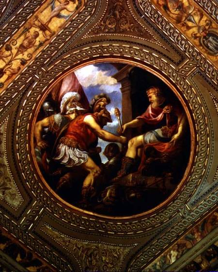 Allegory of the Empire, from the ceiling of the library de Andrea Schiavone