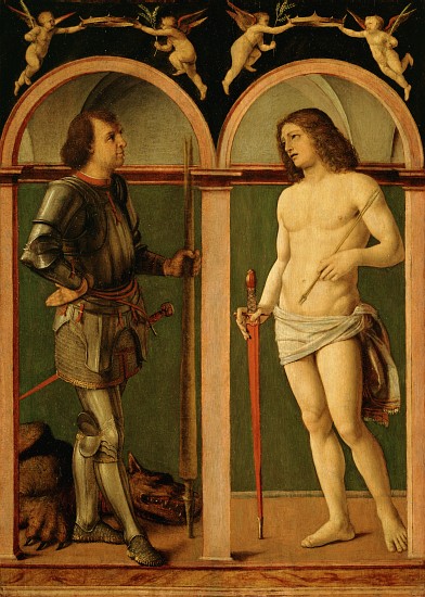 Saint George and Saint Sebastian de Andrea Solario