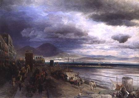 The Coast of Naples de Andreas Achenbach