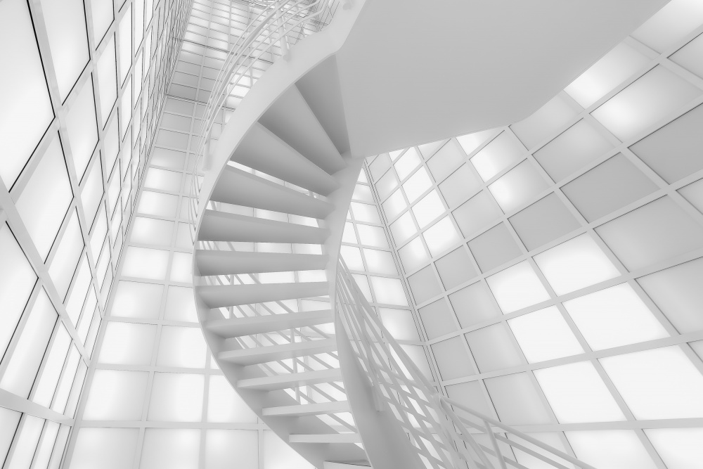 Stairs in White de Andreas Bauer