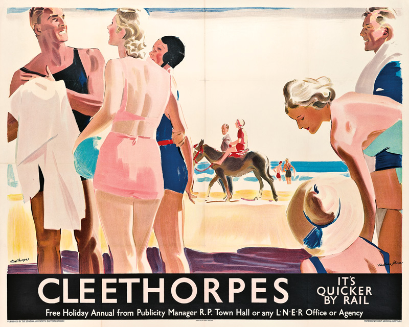 A poster advertising travel to Cleethorpes by London and North Eastern Railway de Andrew Johnson
