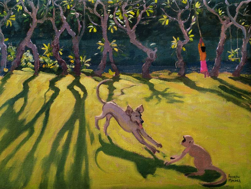 Dog and Monkey, 1998 (oil on canvas)  de Andrew  Macara