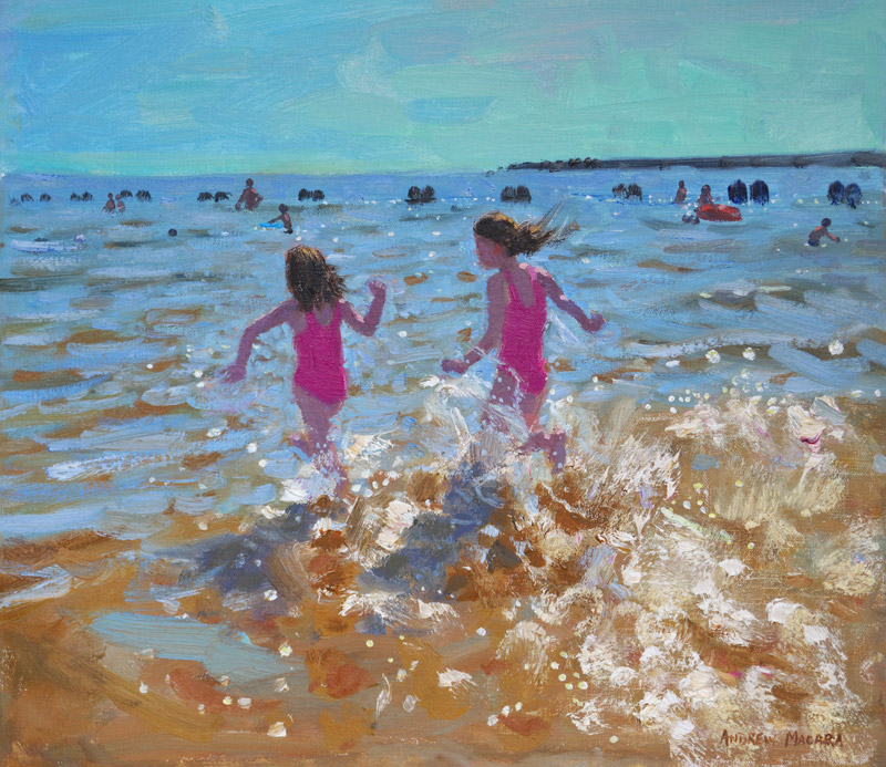 Splashing in the sea,Clacton de Andrew  Macara