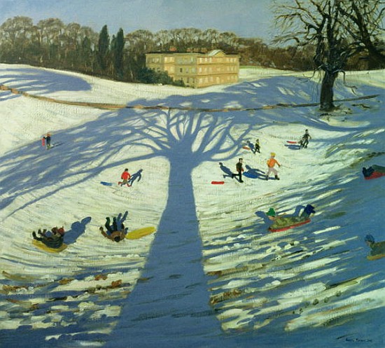 Calke Abbey House, Winter, 2002 (oil on canvas)  de Andrew  Macara