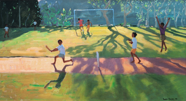 Cricket, Sri lanka, 1998 (oil on canvas)  de Andrew  Macara