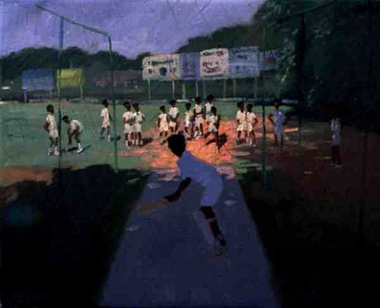 Cricket, Sri Lanka (oil on canvas)  de Andrew  Macara