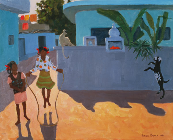 Girl Skipping, 1995 (oil on canvas)  de Andrew  Macara