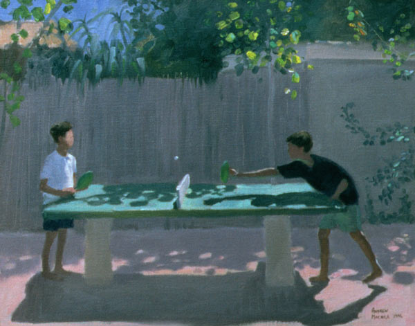Table Tennis, France, 1996 (oil on canvas)  de Andrew  Macara