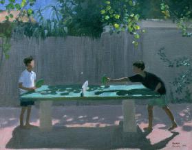 Table Tennis, France, 1996 (oil on canvas) 