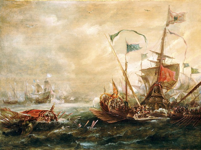 Spanish engagement with Barbary pirates de Andries van Eertvelt