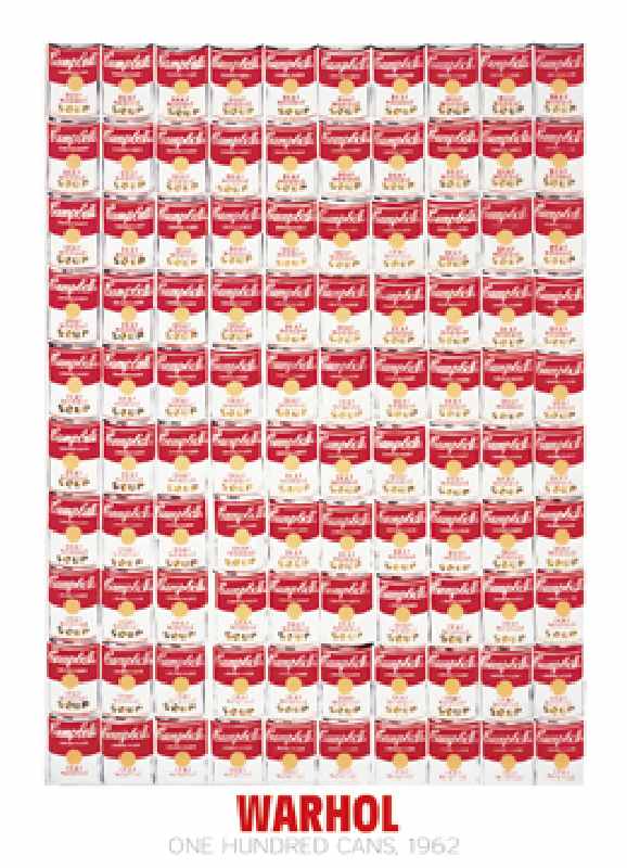One Hundred Cans, 1962 - (AW-828) de Andy Warhol