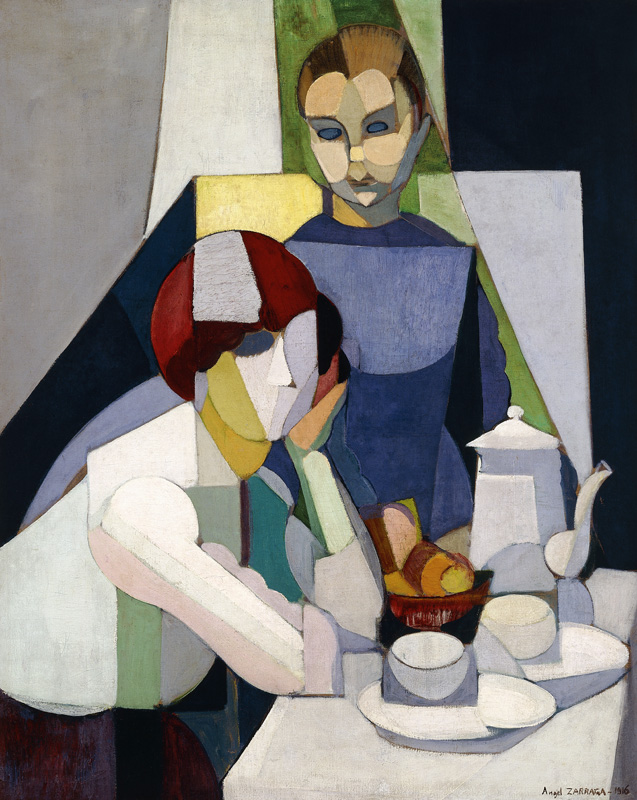 Teestunde für zwei Mädchen (La Merienda de dos Ninas) de Angel Zárraga