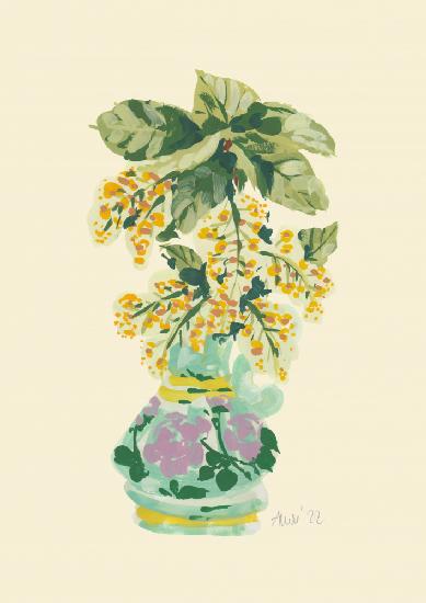Blooming Linden In Vase