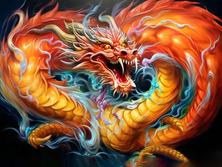 El poderoso dragón chino del año de tierra. Signo del zodíaco