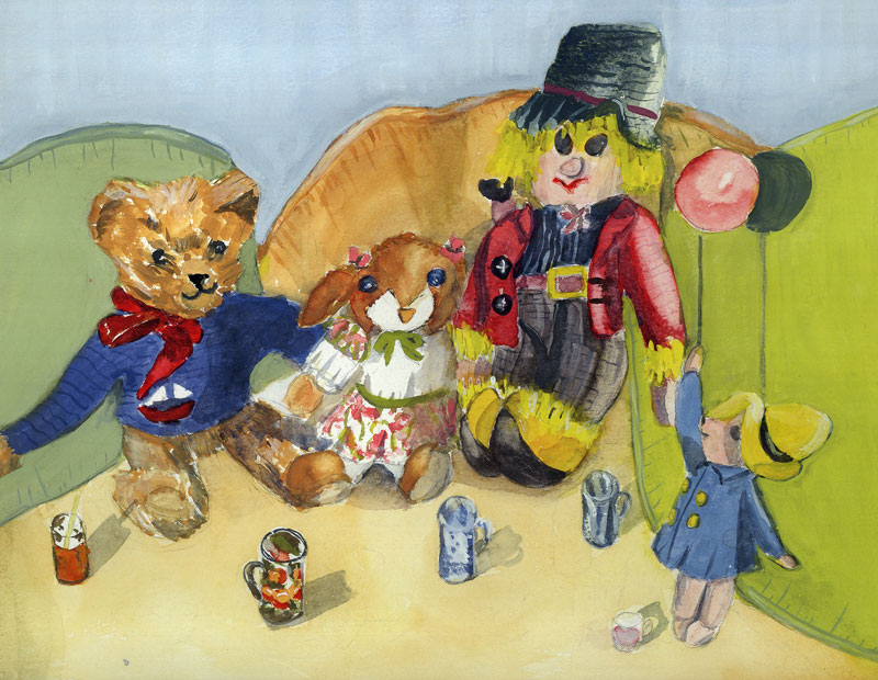 Granny Tuffy''s Toys (w/c on paper)  de Ann  Robson