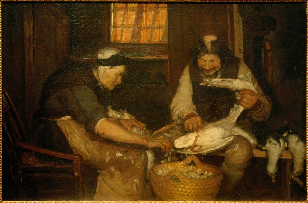 Zwei Alte, die Möwen rupfen. Lars Gaihede und die alte Lene de Anna Ancher