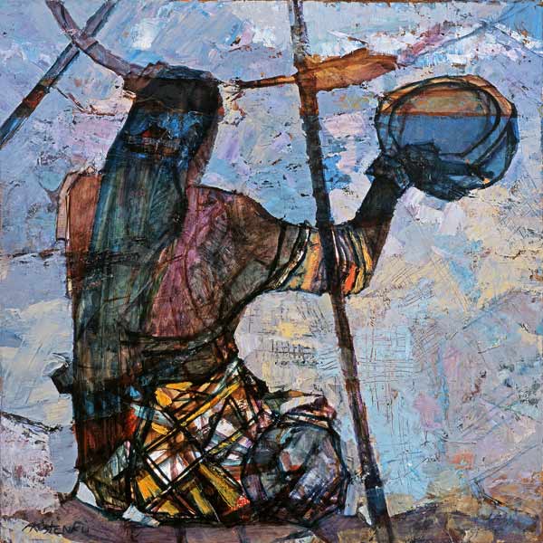 A Fishing Woman (oil on canvas)  de Anna  Kostenko
