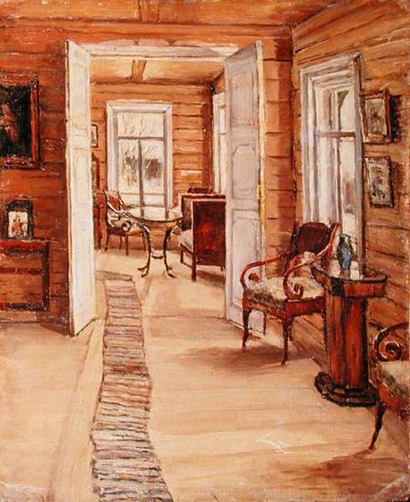 Interior of L. Panteleev's house in Murmanov de Anna Nikolaeva Karinskaya