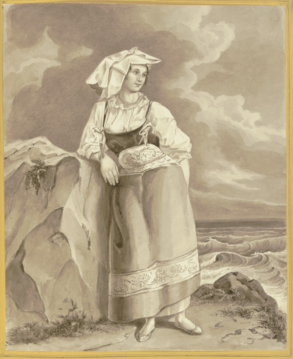 Italienerin am Meeresstrand de Anna von Biedenfeld