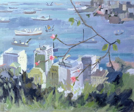 Hong Kong (oil on canvas)  de Anne  Durham