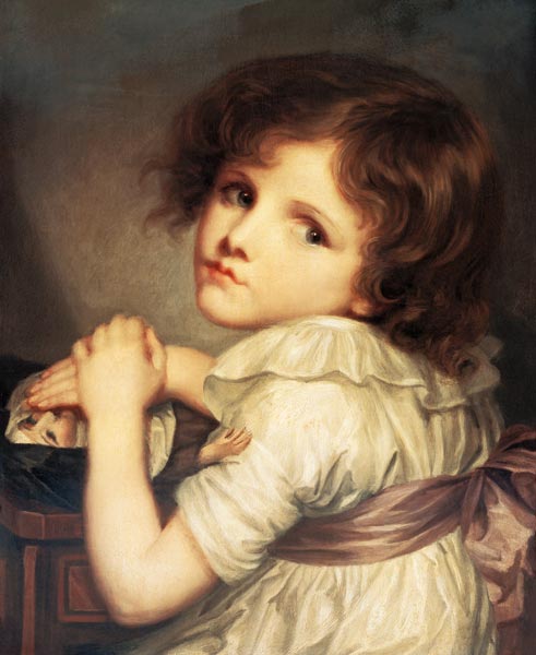 Child with a Doll de Anne Genevieve Greuze