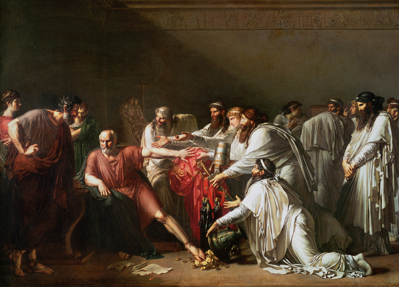 Hippocrates (c.460-c.377 BC) Refusing the Gifts of Artaxerxes I (d.425 BC) 1792 de Anne Louis Girodet de Roucy-Trioson