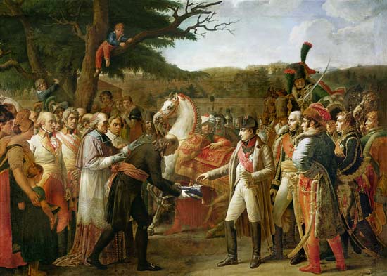 Napoleon Bonaparte (1769-1821) Receiving the Keys of Vienna at the Schloss Schonbrunn, 13th November de Anne-Louis Girodet de Roucy-Trioson