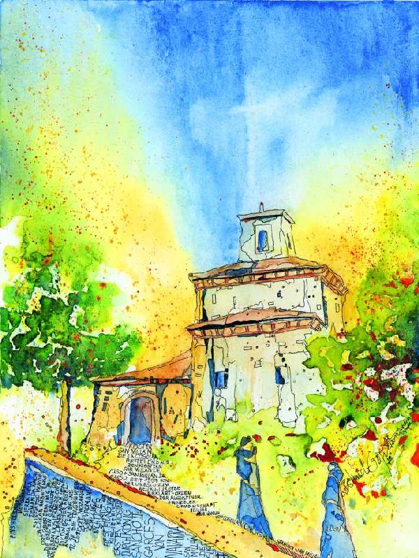 Spanien, Sierra de la Demanda: Kloster San Millán de Suso. de Annette Bartusch-Goger