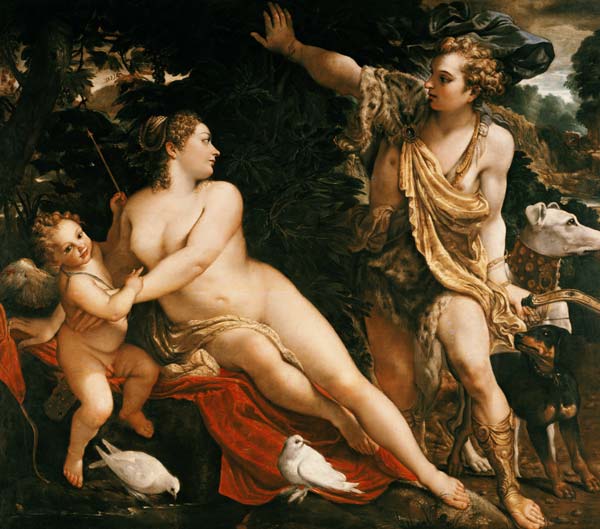 Adonis encuentra a Venus de Annibale Carracci