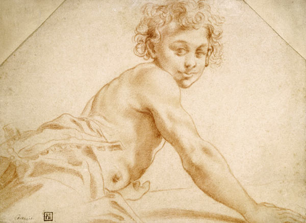 A Boy Looking Over His Shoulder de Annibale Carracci